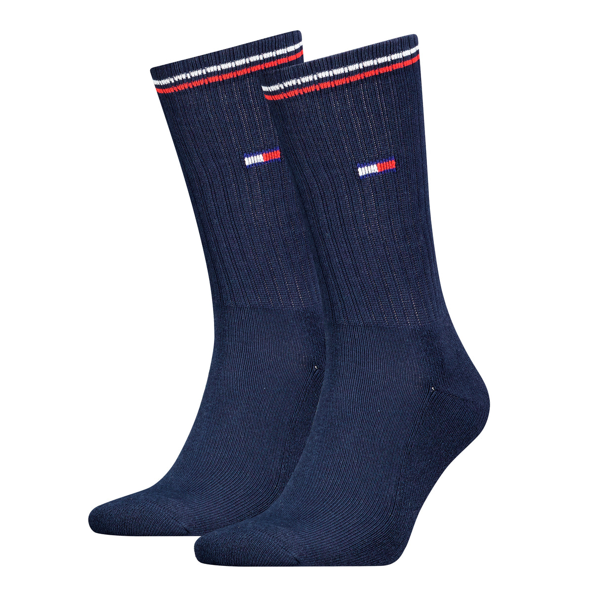 Tommy Hilfiger 2 Pack Trainer Mens Crew Socks Navy