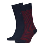 Tommy Hilfiger 2 Pack Classic Mens Crew Socks Navy