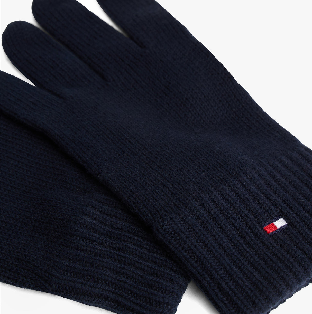 Tommy Hilfiger Mens Flag Embroidery Gloves With Cashmere Navy