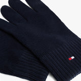 Tommy Hilfiger Mens Flag Embroidery Gloves With Cashmere Navy