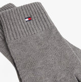 Tommy Hilfiger Mens Flag Embroidery Gloves With Cashmere Grey