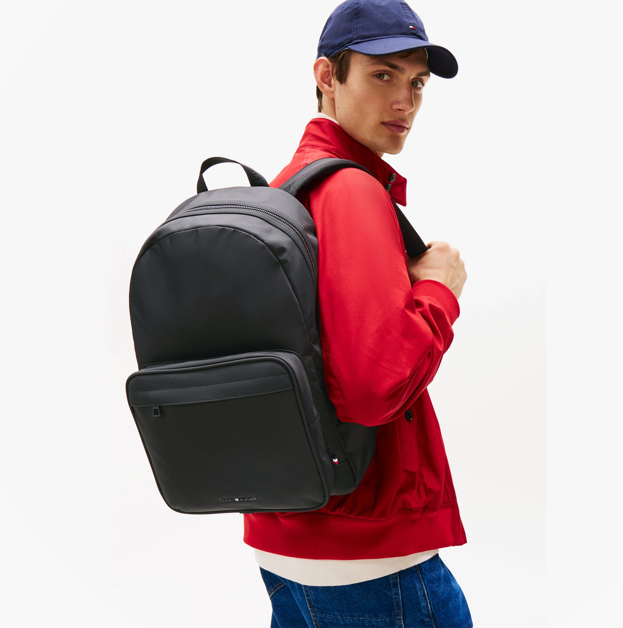 Tommy Hilfiger REPREVE Metal Logo Backpack Black