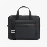 Tommy Hilfiger PEBBLE GRAIN METAL LOGO Mens Laptop Bag Black
