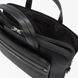 Tommy Hilfiger PEBBLE GRAIN METAL LOGO Mens Laptop Bag Black