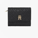 Tommy Hilfiger Womens Monogram Trifold Wallet Black