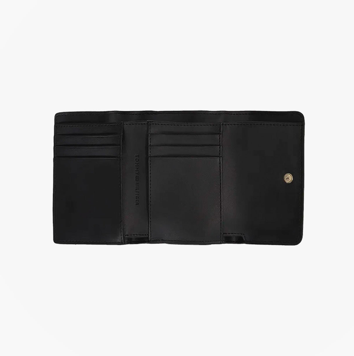 Tommy Hilfiger Womens Monogram Trifold Wallet Black