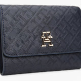 Tommy Hilfiger Womens Monogram Trifold Wallet Navy