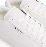 Tommy Hilfiger TJM LEATHER LOW CUPS Mens Trainers Ecru