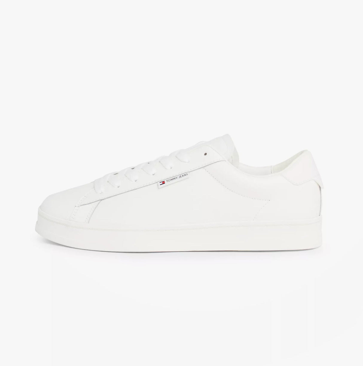 Tommy Hilfiger TJM LEATHER LOW CUPS Mens Trainers Ecru
