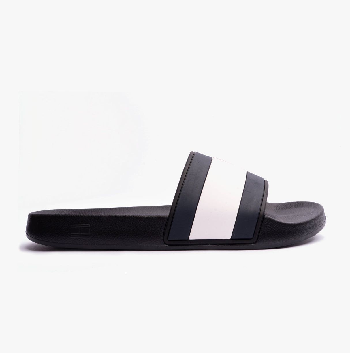 Tommy Hilfiger FLAG Mens Poolside Logo Sliders Desert Black