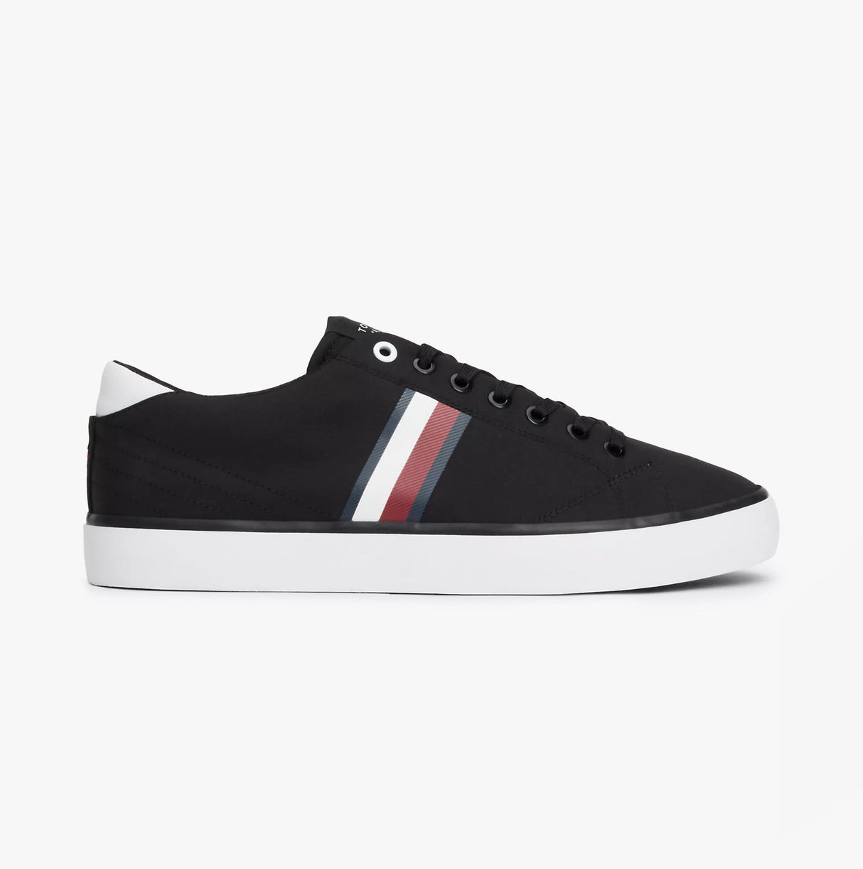 Tommy Hilfiger HI LOW STRIP Mens Trainers Black