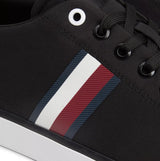 Tommy Hilfiger HI LOW STRIP Mens Trainers Black