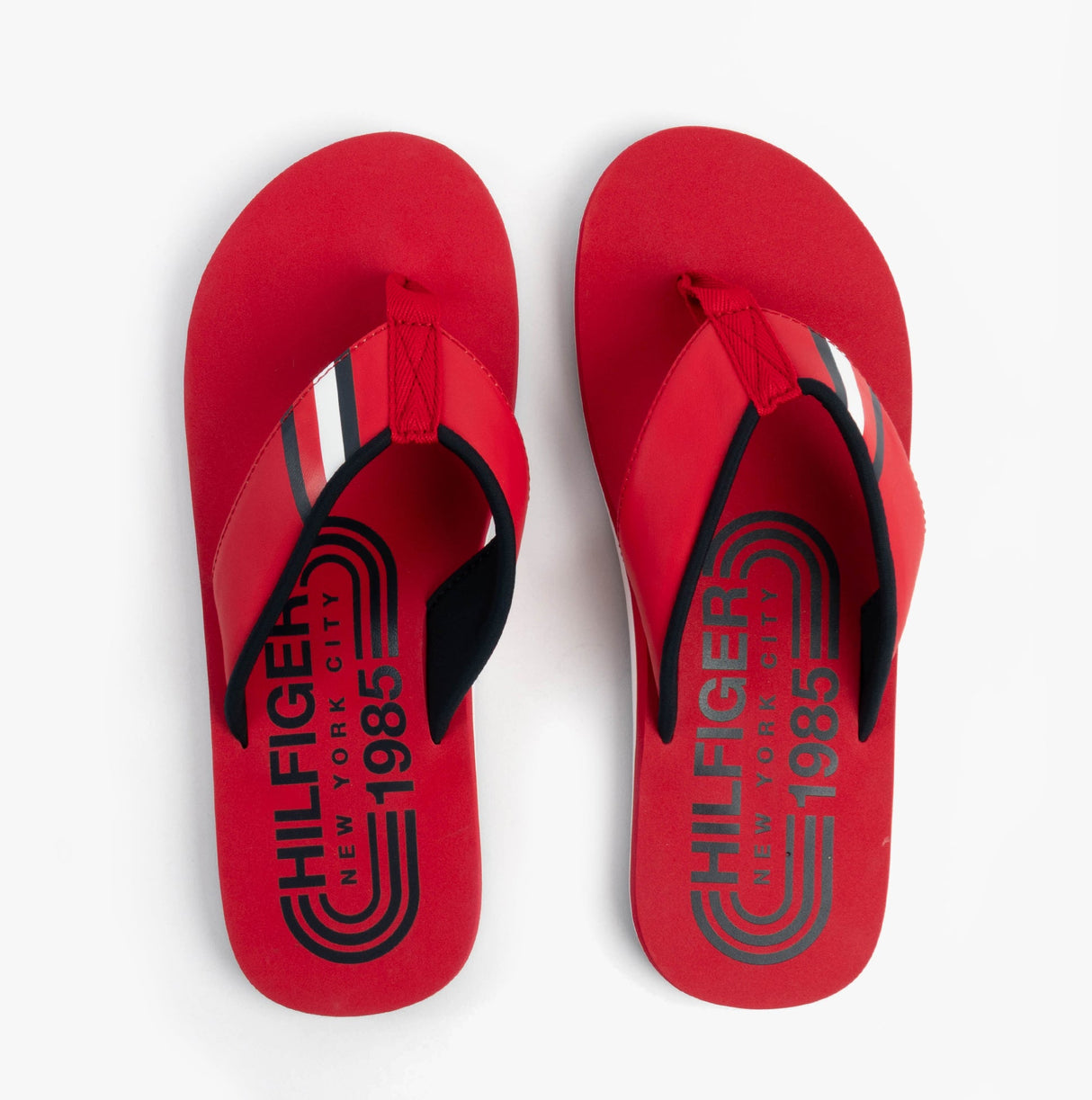Tommy Hilfiger HILFIGER RWB PADDED Mens Flip Flops Primary Red
