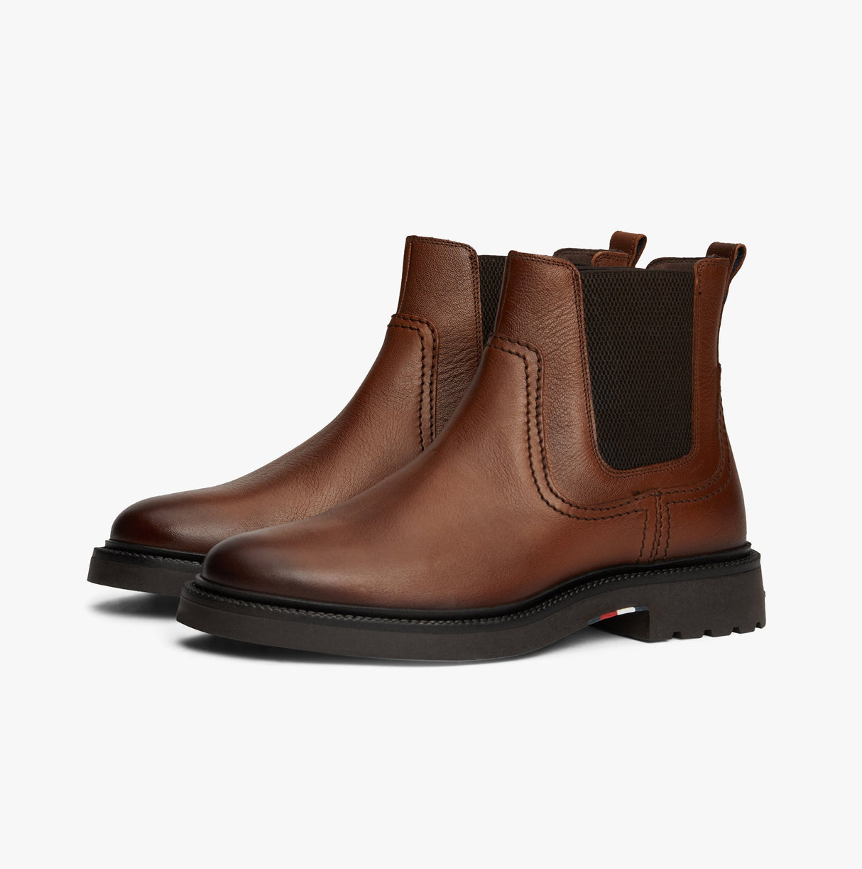 Tommy Hilfiger HILFIGER COMFORT Mens Chelsea Boots Winter Cognac