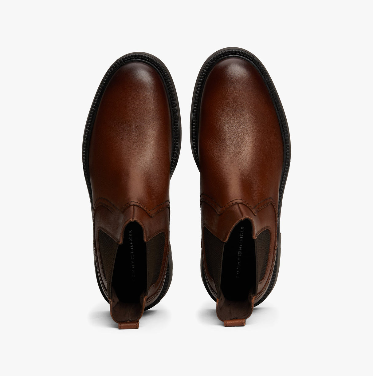 Tommy Hilfiger HILFIGER COMFORT Mens Chelsea Boots Winter Cognac