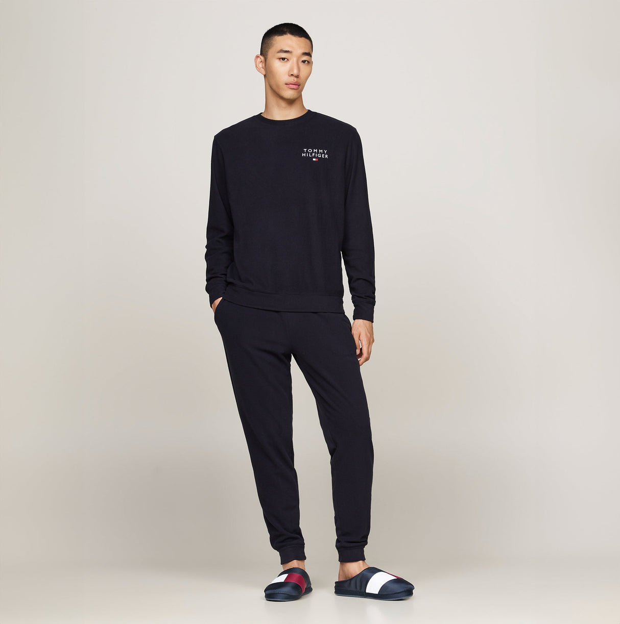 Tommy Hilfiger NYLON FLAG Mens Loafers Desert Sky