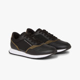 Tommy Hilfiger LEATHER SERRATED RUNNER Mens Trainers Black