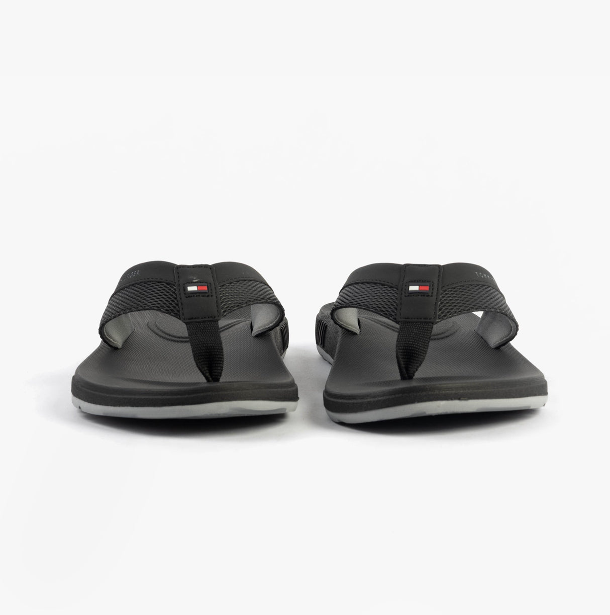 Tommy Hilfiger CONTRAST TEXTURE Mens Flip Flops Black