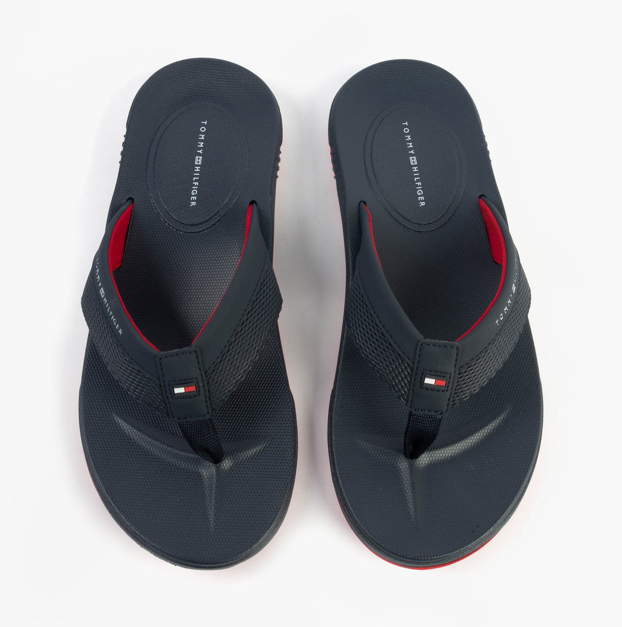 Tommy Hilfiger CONTRAST TEXTURE Mens Flip Flops Desert Sky