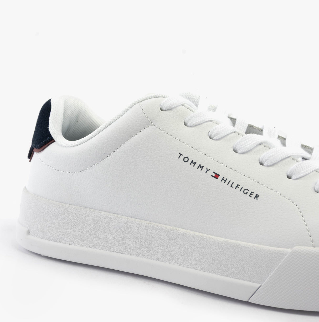 Tommy Hilfiger LOGO COURT Mens Trainers White/Desert Sky