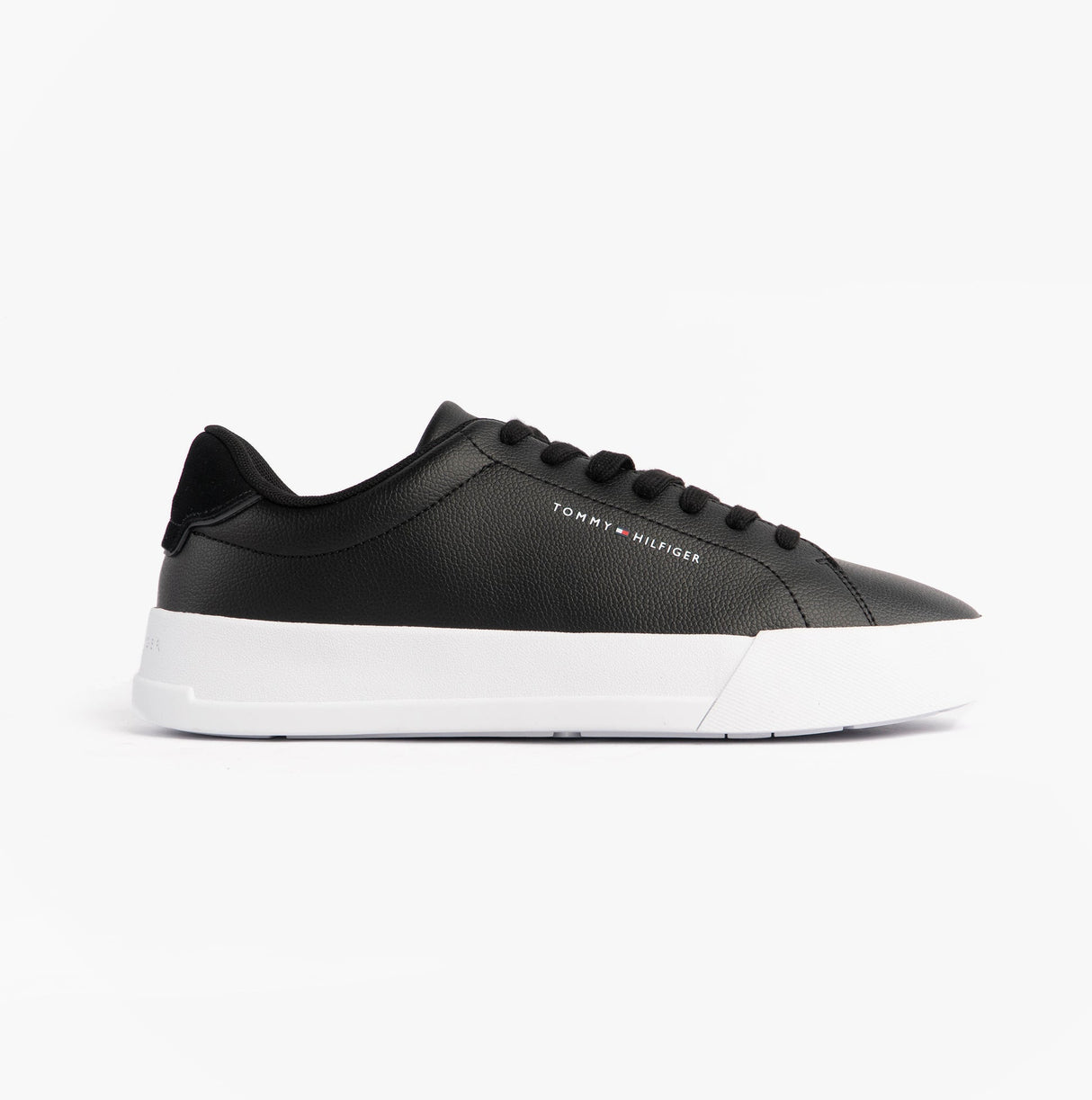 Tommy Hilfiger TH COURT LTH DETAIL Mens Trainers Black