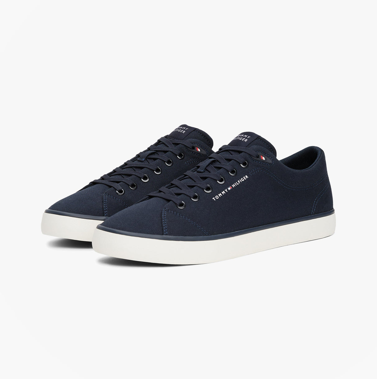 Tommy Hilfiger HI VULC LOW CORE Mens Canvas Trainers Desert Sky