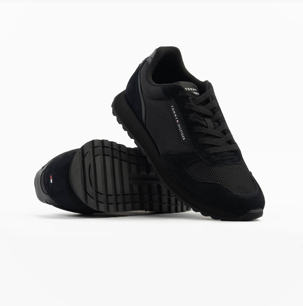 Tommy Hilfiger ESSENTIAL MIXED TEXTURE Mens Trainers Black