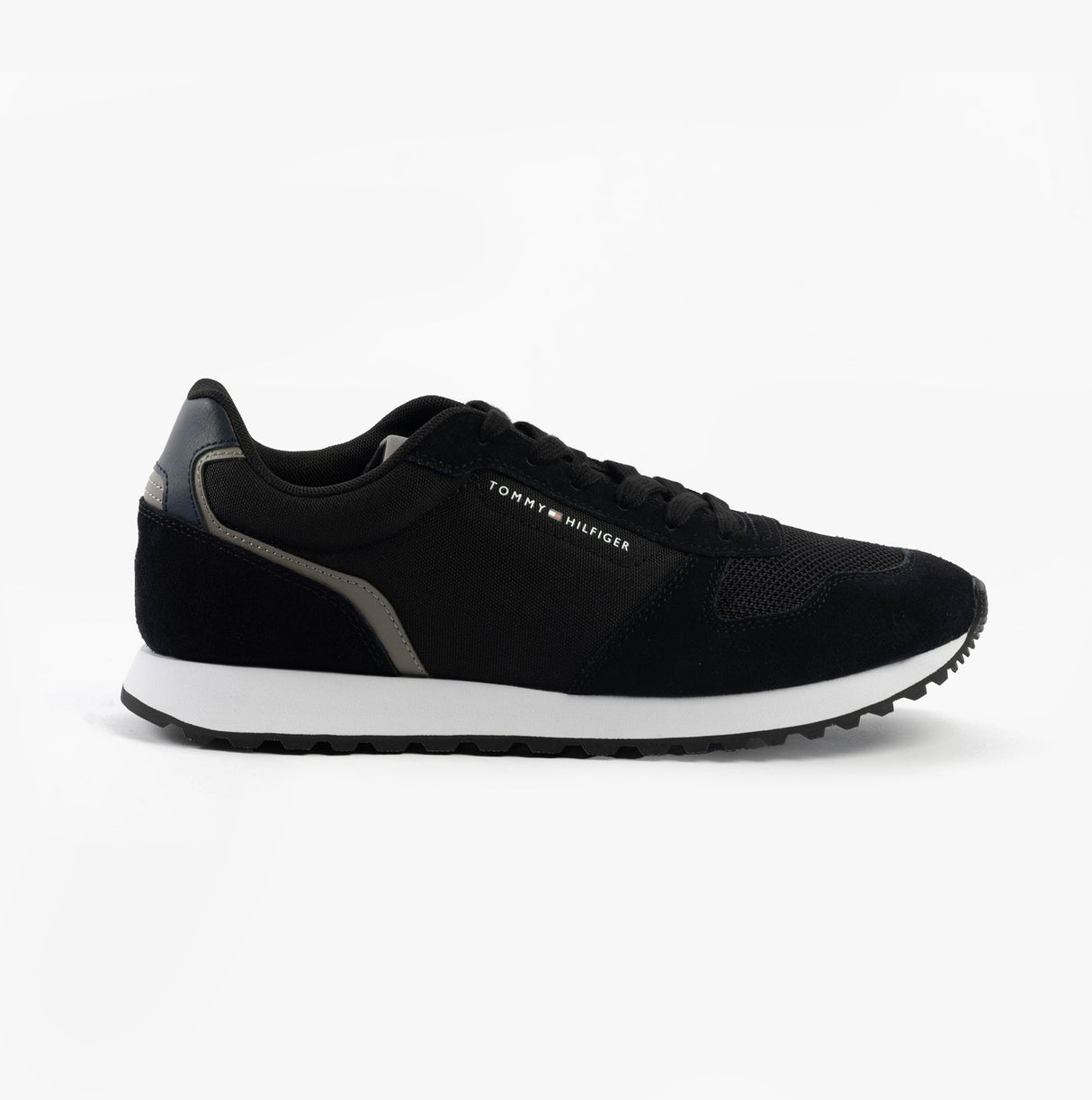 Tommy Hilfiger SUEDE LOGO Mens Trainers Black