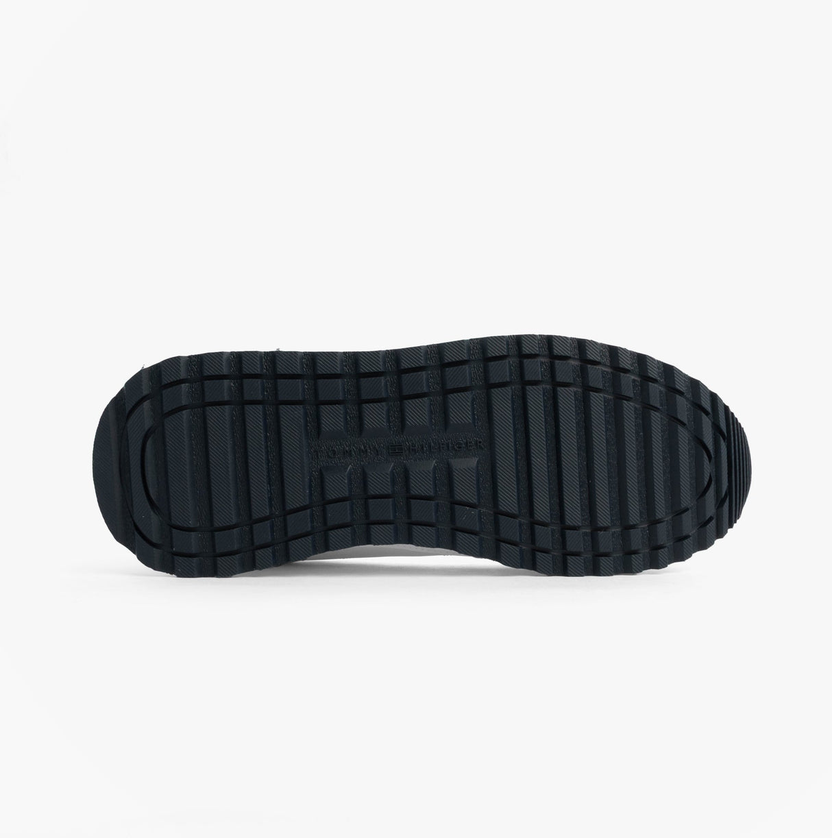 Tommy Hilfiger Mens Signature Tape Cleat Leather Trainers White