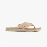 Tommy Hilfiger Monogram Plaque Womens Flip-Flop Beige
