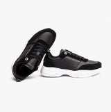Tommy Hilfiger ESSENTIAL LTHR RUNNER Womens Trainers Black