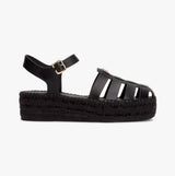 Tommy Hilfiger AUTHENTIC LEATHER Womens Espadrilles Black