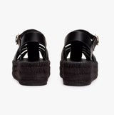 Tommy Hilfiger AUTHENTIC LEATHER Womens Espadrilles Black