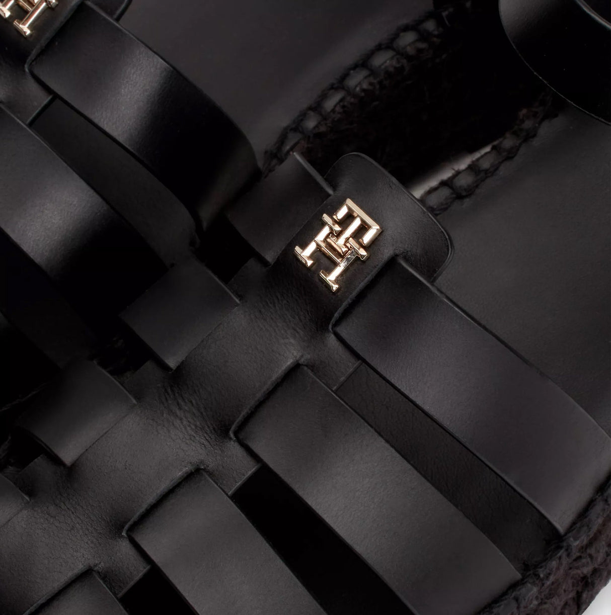 Tommy Hilfiger AUTHENTIC LEATHER Womens Espadrilles Black