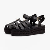Tommy Hilfiger AUTHENTIC LEATHER Womens Espadrilles Black