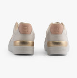 Tommy Hilfiger MONOGRAM METALLIC LEATHER  Womens Court Trainers Ancient White