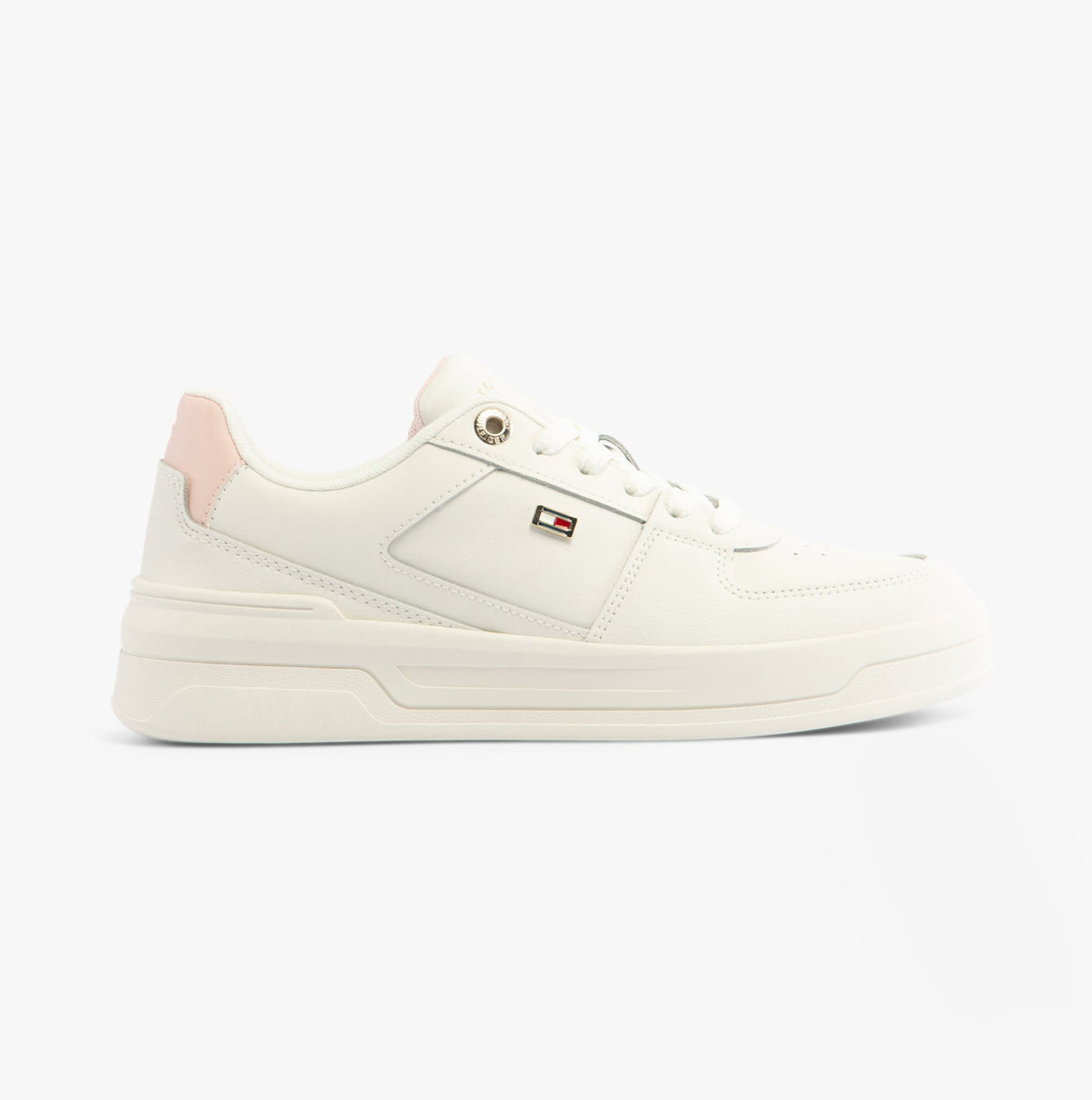 Tommy Hilfiger FLAG BASKET SNEAKER Womens Sneakers Ecru/Whimsy Pink