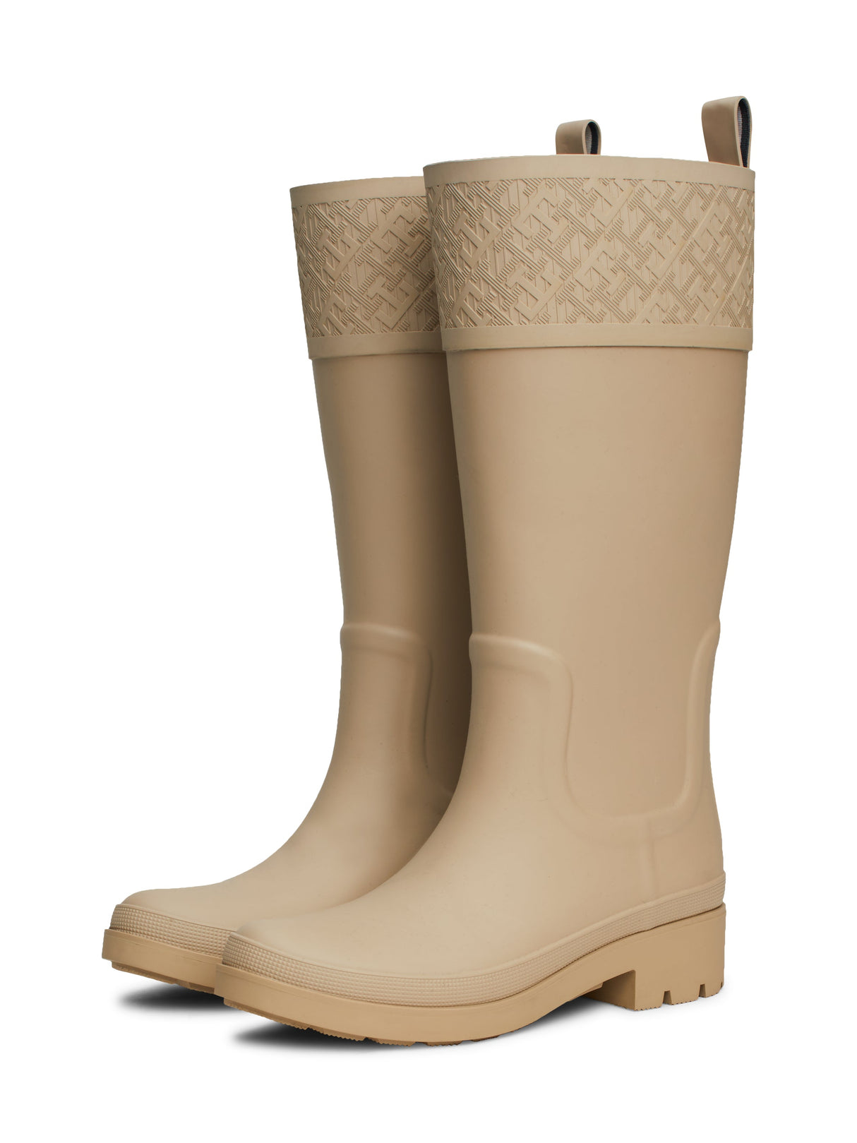 Tommy Hilfiger RUBBER Womens Long Boots Beige