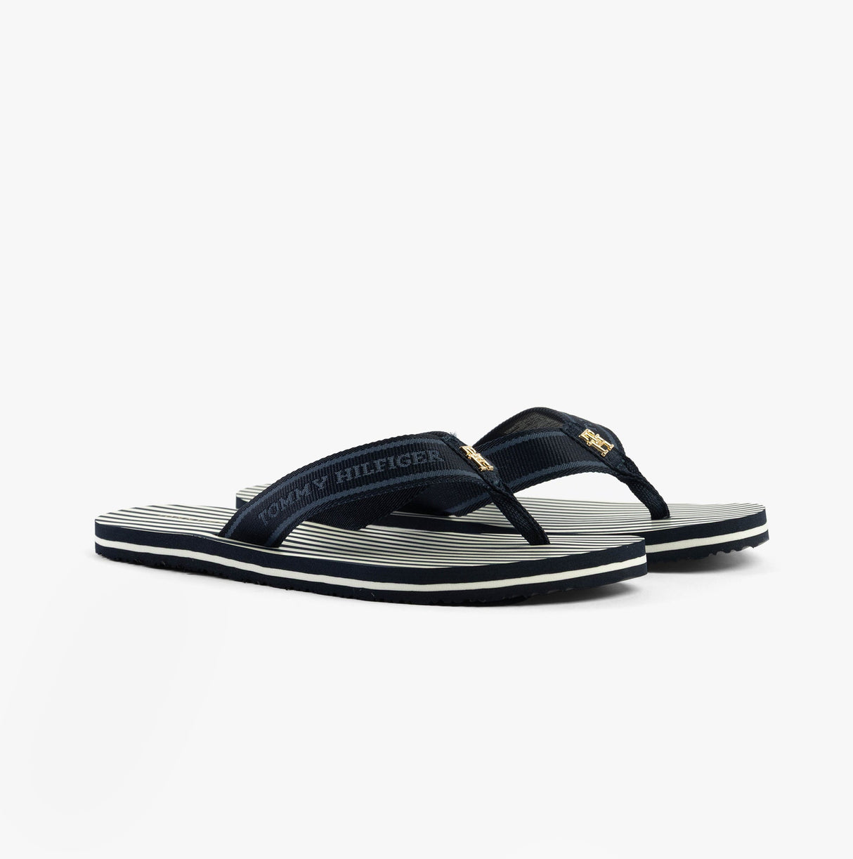 Tommy Hilfiger STRIPES LOGO Womens Flip-Flops Space Blue