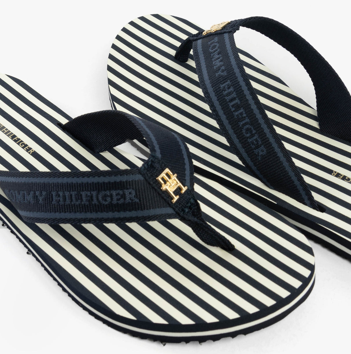 Tommy Hilfiger STRIPES LOGO Womens Flip-Flops Space Blue