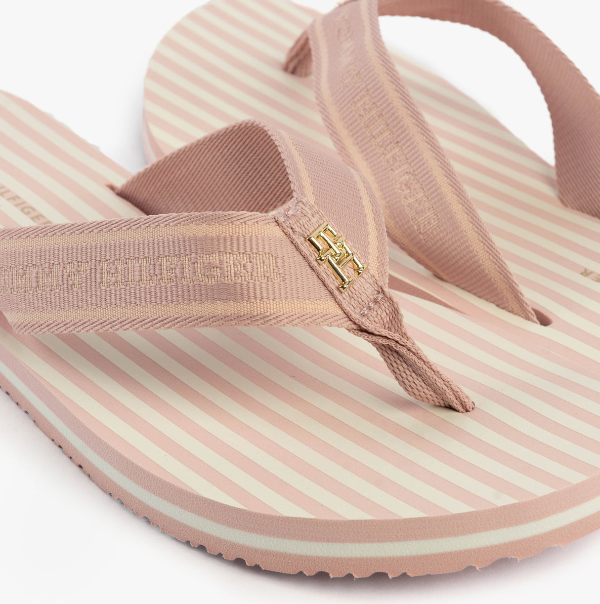 Tommy Hilfiger STRIPES LOGO Womens Flip-Flops Foggy Pink