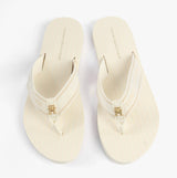 Tommy Hilfiger STRIPES LOGO Womens Flip-Flops Ivory
