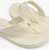 Tommy Hilfiger STRIPES LOGO Womens Flip-Flops Ivory