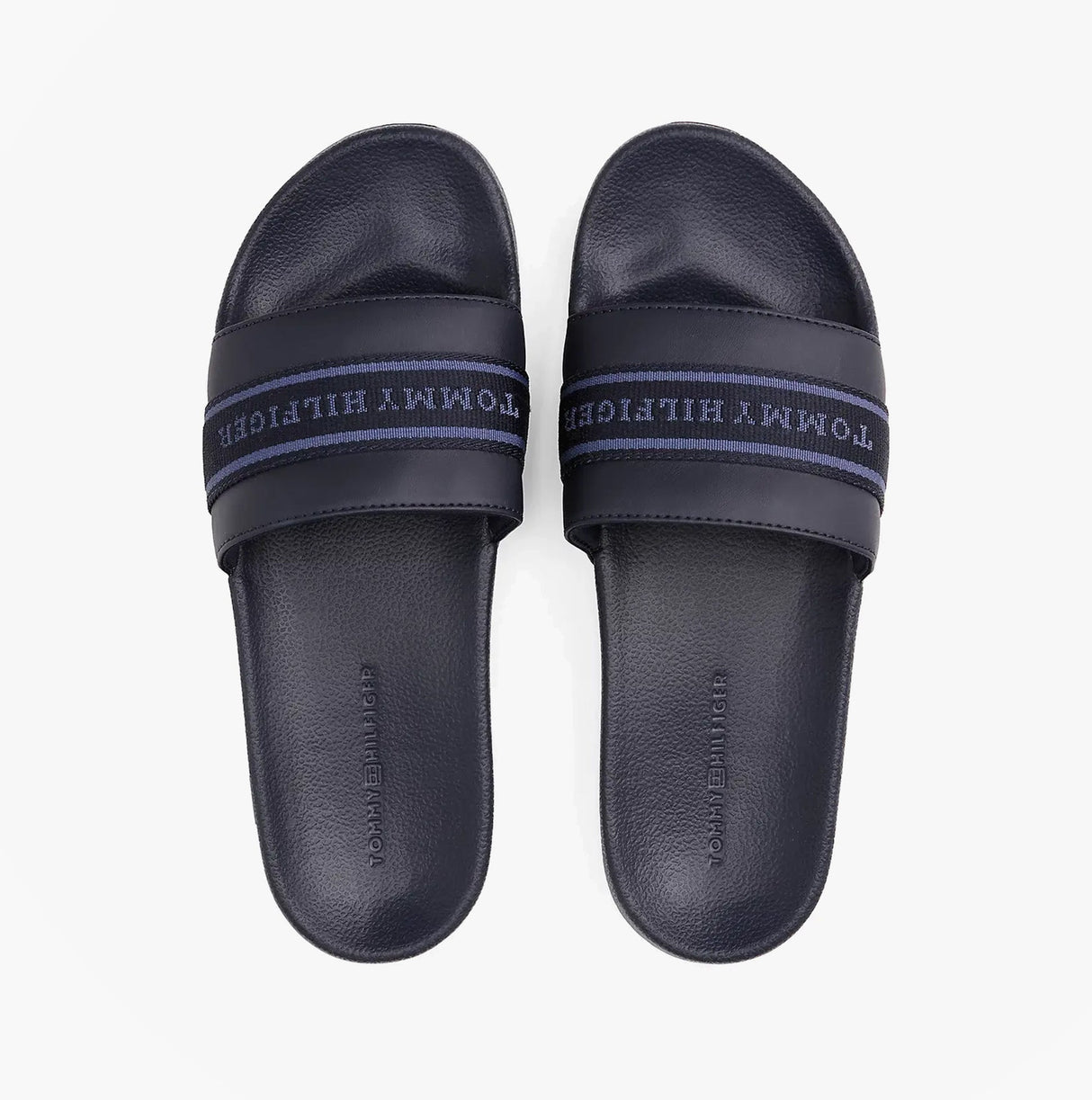 Tommy Hilfiger POOLSIDE Logo Webbing Sliders Navy