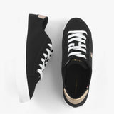 Tommy Hilfiger CANVAS METALLIC HEEL Womens Trainers Black
