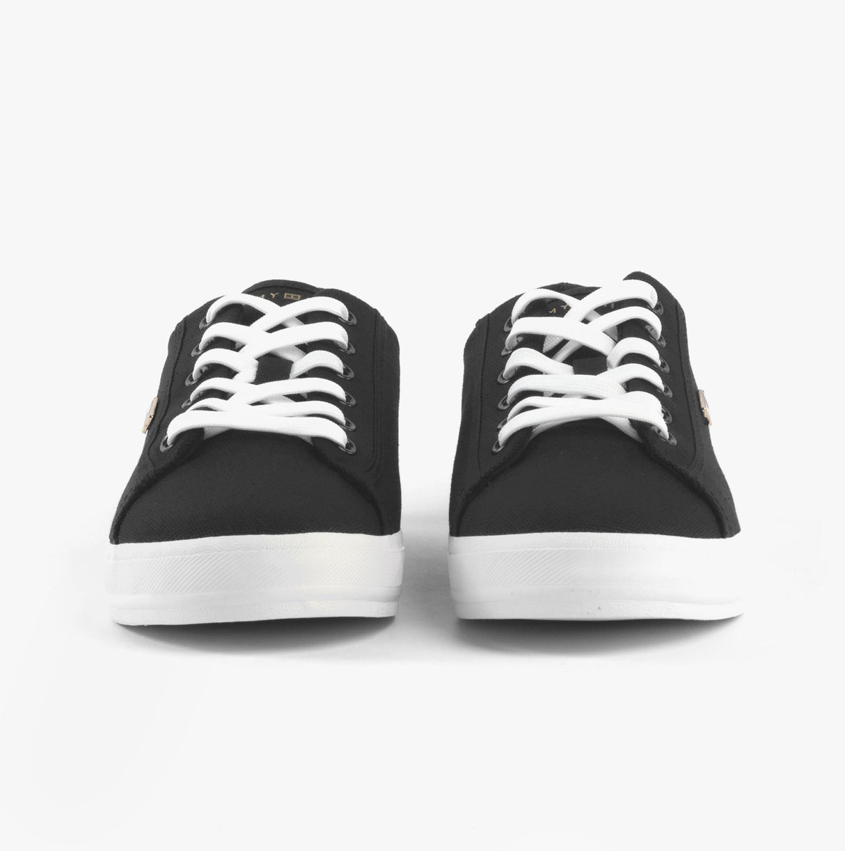 Tommy Hilfiger CANVAS METALLIC HEEL Womens Trainers Black