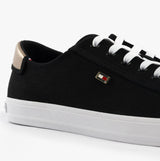 Tommy Hilfiger CANVAS METALLIC HEEL Womens Trainers Black