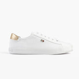 Tommy Hilfiger CANVAS METALLIC HEEL Womens Trainers White