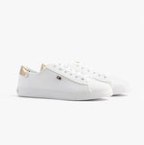 Tommy Hilfiger CANVAS METALLIC HEEL Womens Trainers White