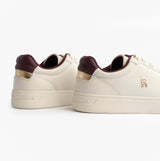 Tommy Hilfiger ELEVATED COURT SNEAK Womens Court Trainers Trainers Ancient White